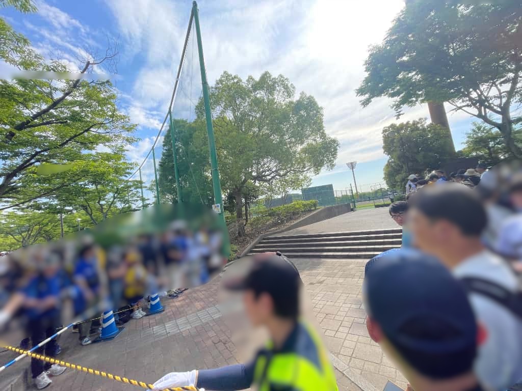 出待ち位置の写真