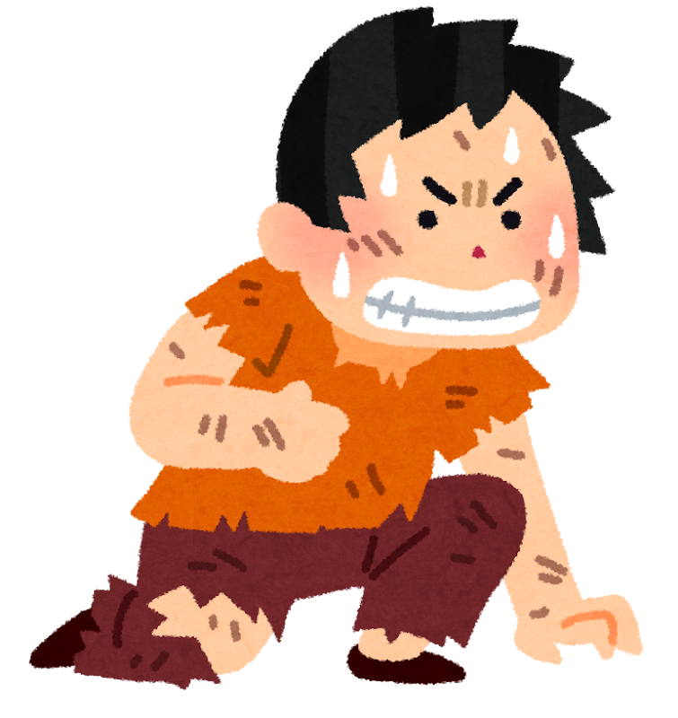 耐える人のイメージイラスト