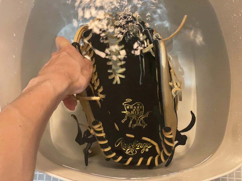 お湯につける