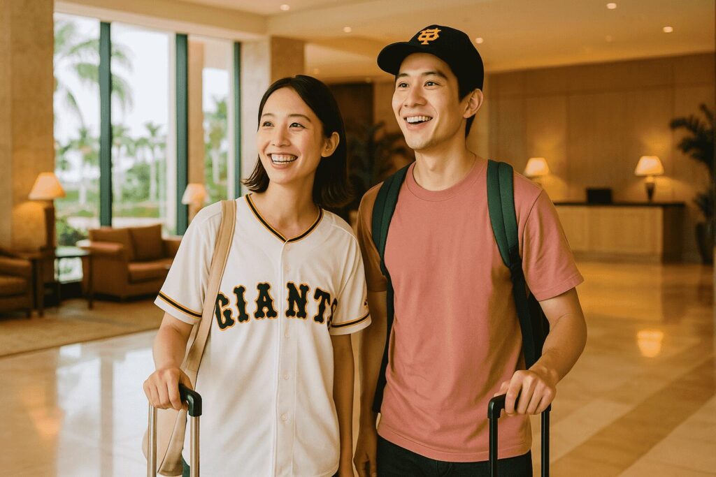 ジャイアンツファンのカップル